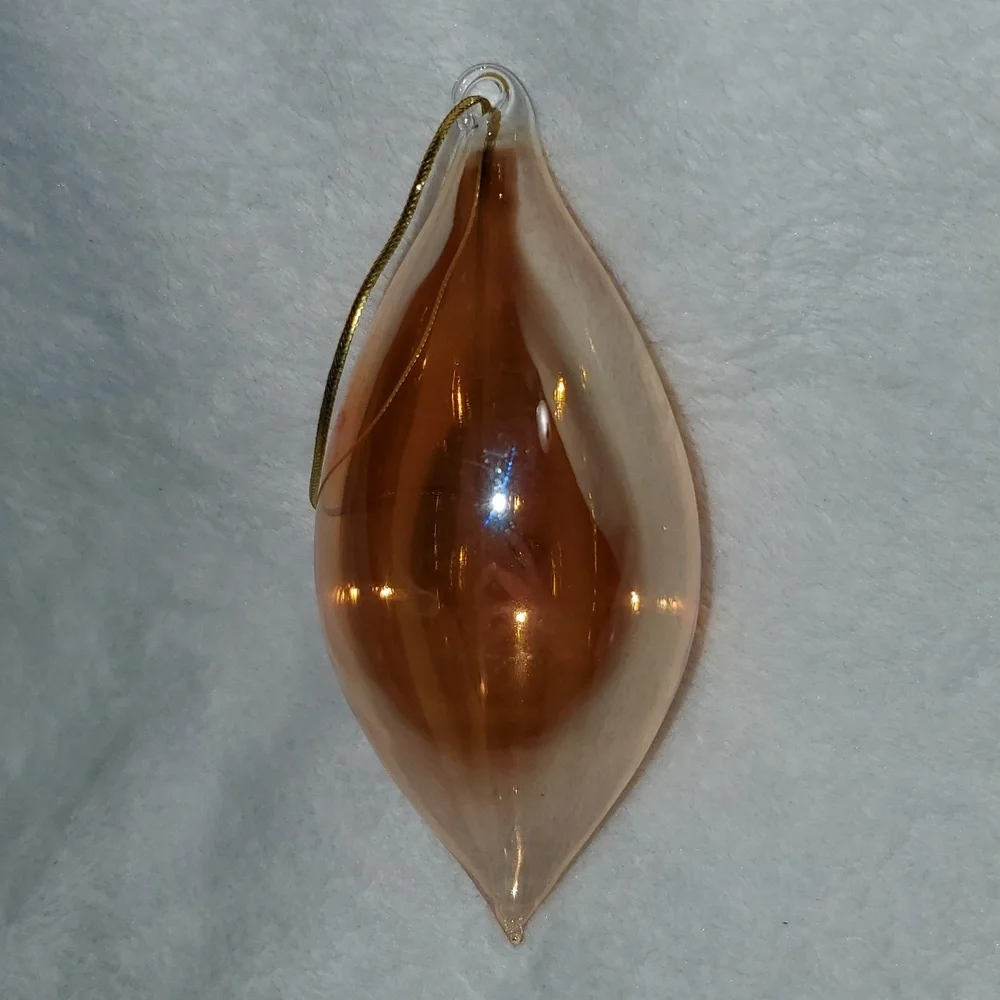 Teardrop Shaped Hand Blown Glass Ornament